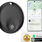 2025 Upgraded Dual-System Tracker for iOS or Android, Bluetooth Smart Tracking Tag/Luggage Tracker/Key Finder/Item Locator/Backpack/Bicycle,(Black)