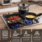 KIKCOIN Ceramic Nonstick Pots and Pans Set - Cookware Set with Detachable Handle - 25 Pack Stackable Cooking Set for RV Kitchen, with Frying Pans, Steamer - Induction/Dishwasher/Oven Safe, PFOA Free