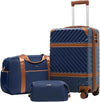 Coolife Luggage Set Suitcase Carry On Luggage PC Hardshell Luggage TSA Lock Spinner Wheels Telescopic Handle
