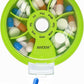 INVODA Weekly Pill Organizer 7 Compartment Rotating Pill Box for Daily Medication & Vitamins - Portable Travel Pill Case Fish Oil Supplements Vitamins Organizer (Orange)