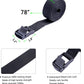 Premium Lashing Nylon Strap - Cam Buckle Tie Down Straps Heavy Duty Secure Straps up to 500 lbs Capacity for Motorcycle,SUP, Kayak, Canoe, Surfboard, Cargo, Boat,Trailer, Moving(1'' x 6.5Ft Black)