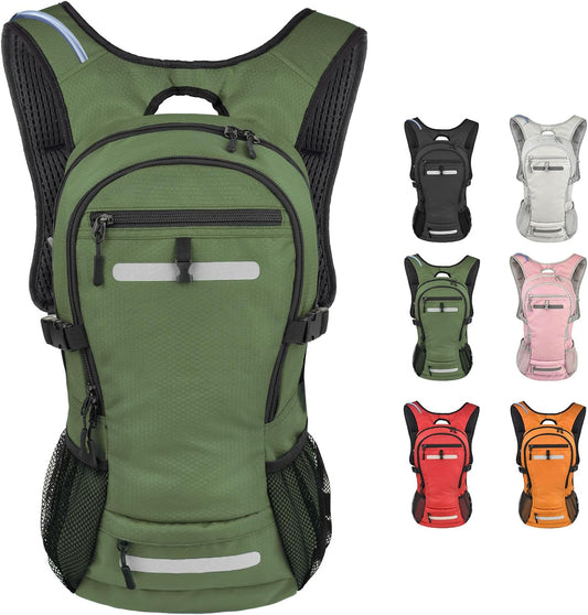 Zavothy 18L Hydration Backpack with 3L Water Bladder – Waterproof Hiking Pack with Insulated Bladder Compartment, Hidden Helmet Holder & Rain Cover – for Running, Cycling, and Camping