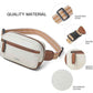 2L Fanny Packs Everywhere Belt Bag Small Fashion Crossbody Waist Pack Faux Leather Waterproof Sling Chest Bag For Women Beige
