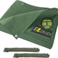 20’x30’ Canvas Tarp Heavy Duty Water Resistant Tarpaulins with Aluminum Grommets,UV Resistant, 22Mil Multipurpose Drop Cloth, 14oz Cover Sheet for Outdoor and Indoor Use with Ropes Green