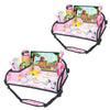 Upgraded Kids Travel Tray for Car Seat - Travel Tray for Airplane, Table Tray for Kids Travel Essentials, Toddler Lap Tray, Carseat Lap Desk for Kids Road Trip Activities, Pink Unicorn - 2 PCS