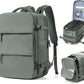 Vacuum Backpack With Vacuum Compression,Expanded Travel Laptop Backpacks For Women Men,Carry On Backpack Vacpack Backpacks With Pump Seal Packing, Personal Item Travel Bag Olive Green - Roamly