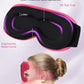 3D Contoured Sleep Mask with Bluetooth Headphones, Eye Masks for Sleep, Sleeping Mask with Ultra-Thin Stereo Speakers for Men, Women, Gifts - Rose Red