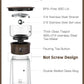ZENS Modern Glass Infuser Teapot, One Touch Tea Maker for Loose Leaf Tea with Insulated Mug and Portable Case. Enchanted Pot Alternatives for Tea Lover Gifts