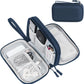 FYY Electronic Organizer, Travel Cable Organizer Bag Pouch Accessories Carry Case Portable Waterproof Double Layers All-in-One Storage for Cable, Cord, Charger, Phone, Earphone Navy