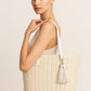 YXILEE Straw Bags For Women | M Size Travel Straw Totes Bag Woven Summer Handmade Shoulder Bag Handbag
