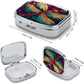 Metal 2 Compartment Pill Organizer Travel Friendly Portable Compact Pill Box Cute Pill Case,for Pocket Wallets Daily Portable Medicine Vitamin Tablet Storage (Dragonfly)