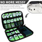 Electronics Travel Organizer,Portable Waterproof Electronic Travel Storage Bag for Small Charging Cord Storage,Charger,SD Card etc,for Travel,Business- Blue Green