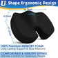 TushGuard Seat Cushion for Office Chair Memory Foam Non-Slip Cushion Back, Coccyx, Sciatica, Tailbone Pain Relief Butt Pillow for Office Chair, Car, Wheelchair, Black, XX-Large