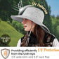 ZOORON Sun Hat for Men Women Fishing Hat with Neck Flap Wide Brim Bucket Hat UV Protection for Beach Camping Hiking