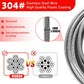 1/8 inch Stainless Steel Security Cable with Hooks 2.6 FT Luggage Lock Security Cable with Loops（10Pack ）