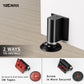 1 Pack Magnetic Door Stoppers Retractable Bottom of Door Holder No Drilling Mount Floor Door Stop with Screws and Adhesive Catch Door Keep Door Open Matte Black MB-1