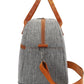 FlowFly Insulated Lunch Bag With Shoulder Strap for Women, Men, and Kids, Large and Reusable, Handle, Freezable Work and School Travel Tote and Meal Prep Organizer,Grey