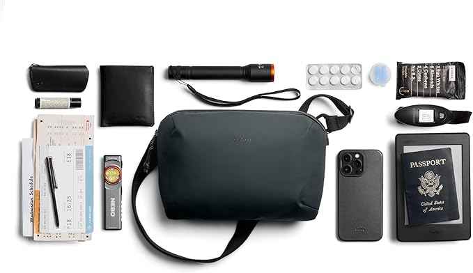 Bellroy Venture Travel Crossbody (black crossbody bag/travel bag with RFID protection and optimized for travel) - DeepOcean