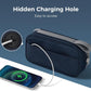 pack all Clear Electronic Organizer, TPU Cable Organizer Bag, Compact Cord Travel Organizer for Cables, Chargers, Phones, USB cords, SD Cards (Dark Blue)