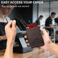 Wallet for Men Wallet with Slim Pop Up Card Holder for 12-14 Cards, RFID Blocking Bifold Minimalist Smart Wallet, Credit Card Holder with ID Window & Cash Slot, Compact Metal Card Case, Gifts for Men