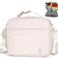 NOL Kids Lunch Bag - Kids 3+ Reusable Insulated Lunch Box with Zipper Closure Buckle Handle Adjustable Long Shoulder Strap, Easy-Clean Waterproof Fabric, Children Lunch Tote Bag for School -Cream