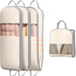 DIMJ 4 Pack 54" Garment Bags for Hanging Clothes - Space Saving Compression Suit Bag Travel with Handles Window, Washable Carry Clothing Storage Cover for Dress, Coats, Down Jacket, Shirts
