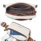 2L Fanny Packs Everywhere Belt Bag Small Fashion Crossbody Waist Pack Faux Leather Waterproof Sling Chest Bag For Women Beige
