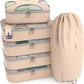 Shacke 6 Set Packing Cubes for Travel - Compression Packing Bags/Travel Organizer - Luggage Organizer Bags for Traveling - Travel Essentials for Women - Cruise Must Haves Packing List