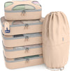 Shacke 6 Set Packing Cubes for Travel - Compression Packing Bags/Travel Organizer - Luggage Organizer Bags for Traveling - Travel Essentials for Women - Cruise Must Haves Packing List