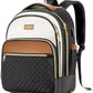 Small Rolling Backpack for Women, Lightweight Travel Backpack with Wheels, Roller Backpacks for Adults, Water Resistant Rolling Laptop Bag, Wheeled Underseat Carry On Luggage, Beige Brown