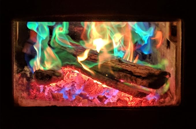 Mystical Fire Color Changing Packets Fire Pits Campfire Enchanted Multi-Color Magical Fun for Indoor Fireplace or Outdoor Use- Pulsating Flame Colorant- 0.882 Ounces 50pk