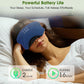 Sleep Mask with Headphones Bluetooth 5.4, LC-dolida Wireless Music Eye Mask for Sleeping Headphones with Soft Bamboo Cotton Cooling Breathable,Ultra-Thin Stereo Speaker for Side Sleepers-Blue