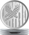 Metal Pouch Can | Metal Container | Slim EDC Pocket Tin | Airtight & Moisture-Resistant | Compact Daily Organizer | Pill Case & Travel Tin | Father’s Day Gift for Dad | (American Flag, Silver, Slim)