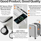 mixi Large Checked Luggage with Cup Phone Holder and Charger Hard Shell Suitcases with Spinner Wheels, 26 Inch Smoke White