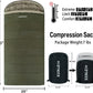 0 Degree Sleeping Bag 100% Cotton Flannel XXL for Adults Big and Tall Cold Weather Winter Zero Degree Camping,Free Compression Sack
