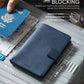 VULKIT Passport Holder with Airtag Holder RFID Blocking Passport Wallet Travel Leather Passport for Women(Navy)