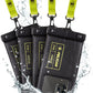 Pelican 4 Pack Marine - IP68 Waterproof Phone Pouch (Regular Size) Floating Waterproof Phone Case - Beach Cruise Ship Travel Essentials - Works w/All Phones - Detachable Lanyard - Black/Hi-Vis Yellow