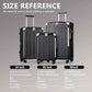 Joyway 3 Piece Set Hardside Expandable Luggage with USB Charging Port and Cup Holder, TSA Lock Spinner Wheels Suitcase for International Travel, Lightweight Carry On Checked Baggage, Black