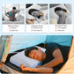 YOUR MOON Memory Foam Travel Pillow, Pure Cotton Cover, Compressible Camping Pillow for Sleeping, Portable Backpacking Support Pillows for Hiking, Car & Airplane (Blue White)