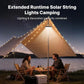 OGERY Solar Camping String Lights, 5400mAh/ 49.2FT/ 11 Modes Rechargeable Camping Lights Outdoor/Indoor, 4-in-1 Quick Storage Fairy Tent Lights Portable LED Lamp for Patio Yard Party Decor Essentials