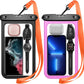 Temdan 2 Pcs Waterproof Phone Pouch, [Up to 10" Large] Universal IPX8 Waterproof Cell Phone Case Dry Bag with Lanyard for iPhone 16 Pro Max/16E/15/14/13,Galaxy S25 Ultra/S24/S23 for Vacation -Pink