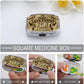 Metal 2 Compartment Pill Organizer Travel Friendly Portable Compact Pill Box Cute Pill Case to Hold Vitamins,Fish Oil,Supplements,Meds,Tablet for Purse,Pocket. (No)