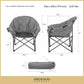 ARROWHEAD OUTDOOR Oversized Heavy-Duty Club Folding Camping Chair with Pocket, Cup Holder, Portable, Padded, Moon, Round, Saucer, Supports 330lbs, Carrying Bag