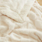 PU MEI Luxury Faux Fur Rabbit Fur Throw Blanket White 90"x80",Plush Reversible Sherpa Blankets,Queen Fuzzy Elegant Blanket Thick Throws for Bed,Washable Bedding Accent Blankets for Sofa Couch Chair