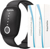 EmeTerm Fashion Anti-Nausea Wristband Relieve Morning Motion Travel Sickness Rechargeable Drug Free Bands Without Side Effects - Extra 2pack Conductive Gel (Jet Black - Extra 2pack Conductive Gel)
