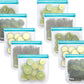 (re) zip 10-Pack Reusable Sandwich Lunch Bags | BPA-Free, Food Grade, Leakproof, Freezer Safe, Dishwasher Safe, Travel Friendly | 3.5 Cup / 28-Ounce | Aqua