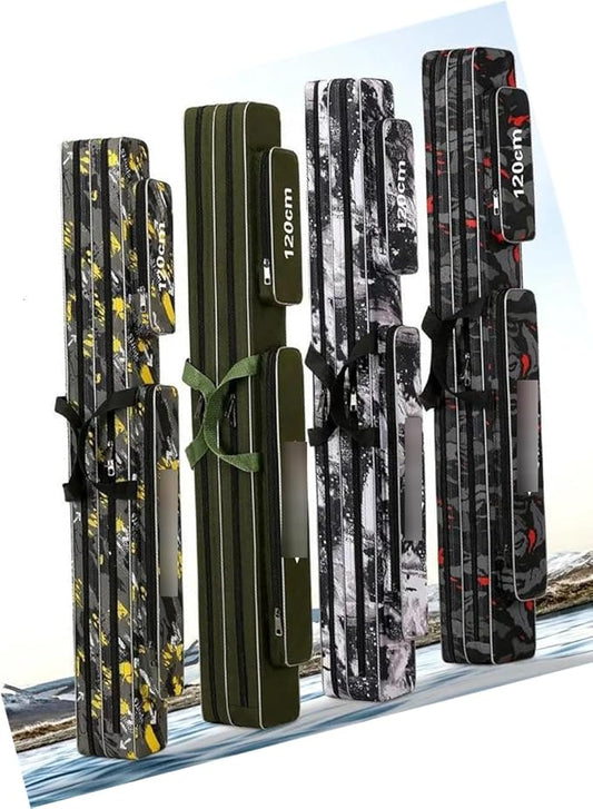 Suwequest Fishing Gear Storage Bag 120 125 130CM Thickened Waterproof Multi-Functional Fishing Bag 2/3 Layer Fishing Rod Bag