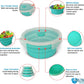 Collapsible Bowls for Camping, Set of 4 Silicone Food Storage Containers with Lids, Rv storage and organization, Rv Kitchen Accessories, BPA Free, Microwavable, Freezer, Dishwasher Safe