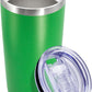 20 oz Tumbler Coffee Tavel Tumblers Bulk with Lid Stainless Steel Double Wall Vacuum Insulated Mug Powder Coated Cups fit Car Cupholder for Hot and Cold - Green, 1Pack