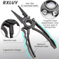 Titanium Fishing Pliers, Premium Saltwater Fishing Gear, Tungsten Cutters, Split Ring Hook Remover, Knot Tying Tool with Lanyard, Ice Fishing, Sea Fishing Kit Gifts for Men